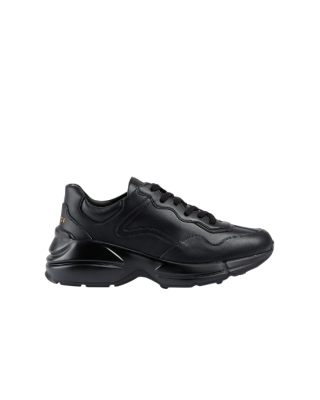 Gucci Sneakers negri cu design monocrom