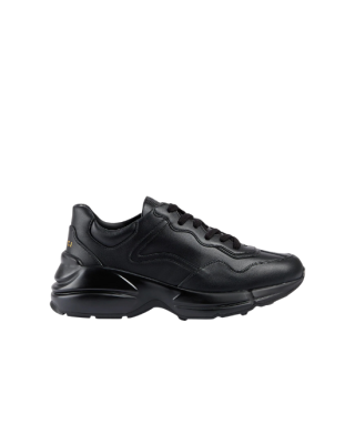 Gucci Sneakers negri cu design monocrom
