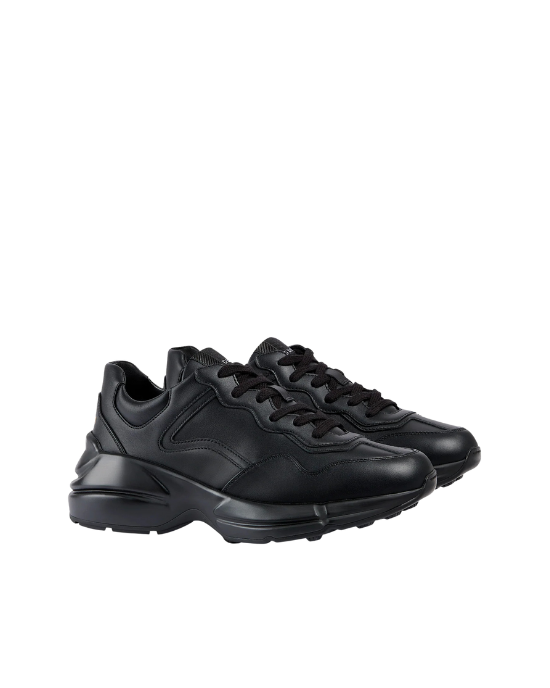 Gucci Sneakers negri cu design monocrom