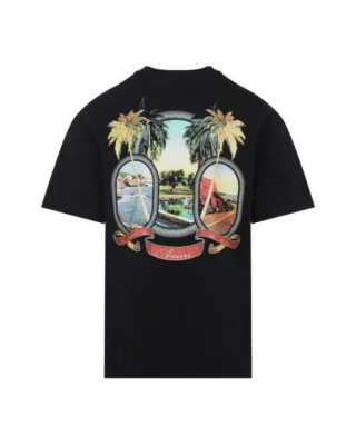 Amiri Tricou MA Paradise – 100 % bumbac, imprimeu frontal & posterior