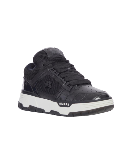 Amiri Sneakers MA-1 Croco Trim – Mesh & Piele, Negru (AMFOSR1172-001)