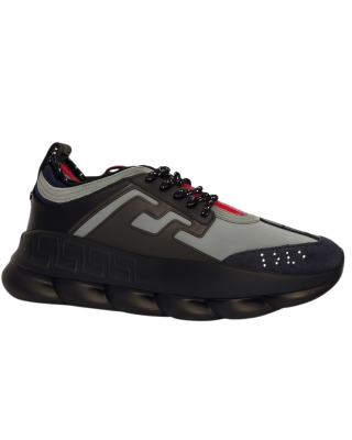 Versace Sneakers – Piele Întoarsă, Piele  & Material Textil negru