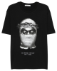 Tricou Negru Mask-Print Ih Nom Uh Nit
