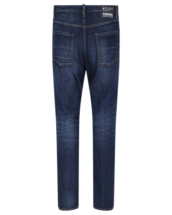 Blugi Dsquared2 Logo Patch – Croială Dreaptă (Straight-Leg)