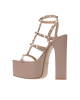 Valentino Garavani Sandale Rockstud din piele cu platformă
