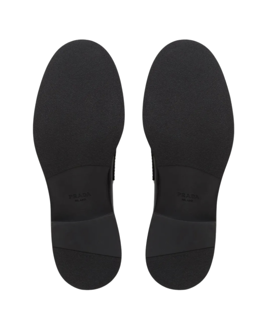 Prada Loafers din piele cu logo triunghiular