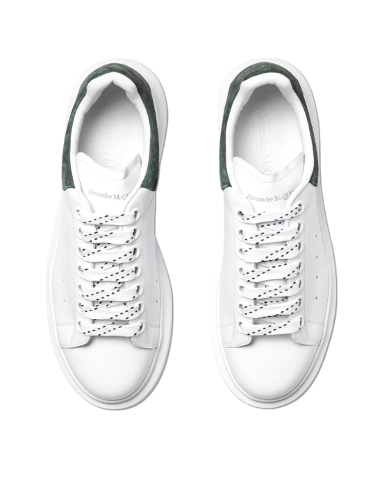 Alexander McQueen Oversized Sneakers din piele albă 