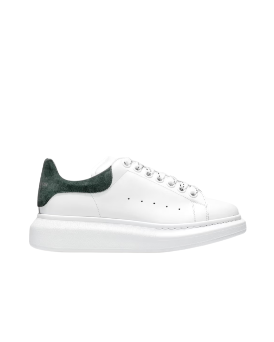 Alexander McQueen Oversized Sneakers din piele albă 