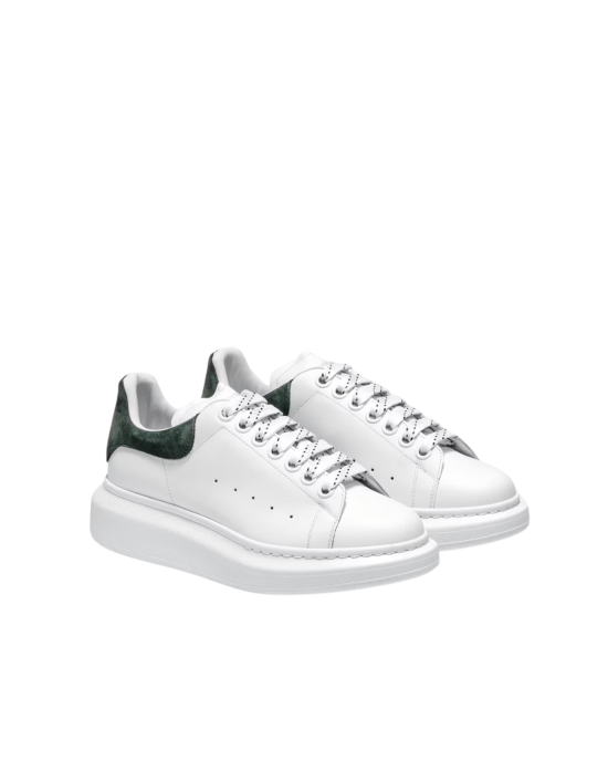 Alexander McQueen Oversized Sneakers din piele albă 