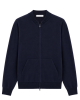Filippo De Laurentiis Cardigan bomber bleumarin cu fermoar