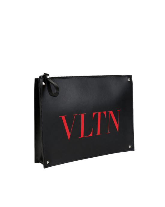 Valentino Garavani pouch VLTN negru din piele
