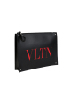 Valentino Garavani pouch VLTN negru din piele