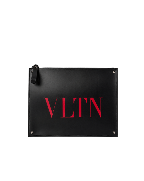 Valentino Garavani pouch VLTN negru din piele