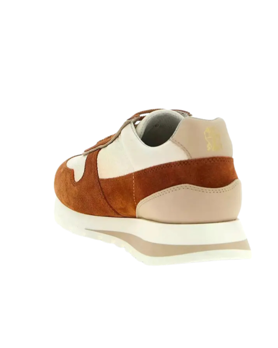 Brunello Cucinelli Sneakers din piele și piele întoarsă în nuanțe neutre