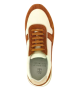 Brunello Cucinelli Sneakers din piele și piele întoarsă în nuanțe neutre