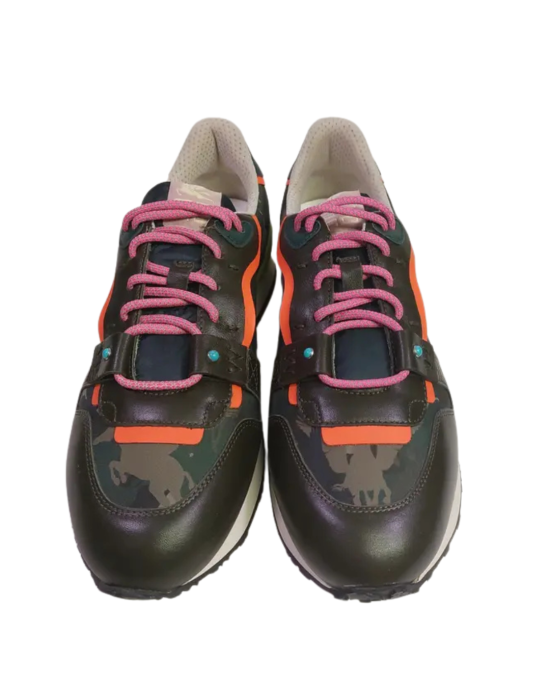 Etro Sneakers din piele multicolor cu imprimeu camuflaj
