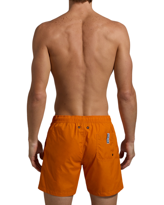 Bikkembergs Orange Logo Tape Swim Shorts
