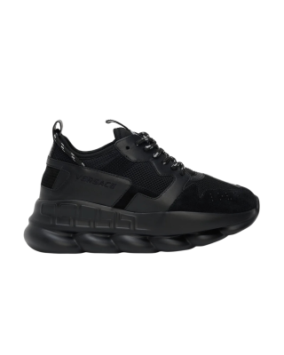 Versace Chain Reaction Sneakers Full Black