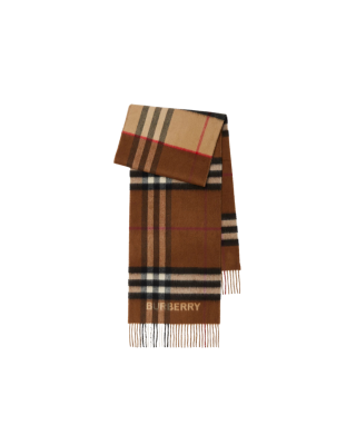Burberry Fular din cașmir cu model Check maro