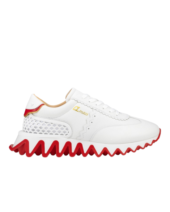Christian Louboutin Loubishark Sneakers din Piele Albă