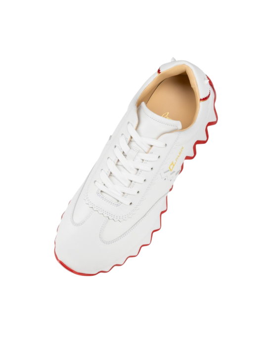 Christian Louboutin Loubishark Sneakers din Piele Albă