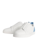 Christian Louboutin Louis Junior Sneakers din Piele Albă cu Detalii Denim Bleu