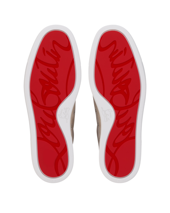 Christian Louboutin St Louis Sneakers Slip-On din Nubuck Bej