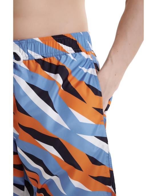 Bikkembergs Abstract Print Swim Shorts Orange