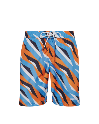 Bikkembergs Abstract Print Swim Shorts Orange