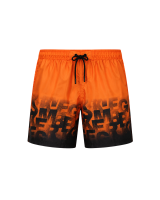 Bikkembergs Gradient Logo Swim Shorts Orange/Black