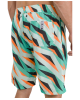Bikkembergs Abstract Print Swim Shorts Mint/Orange
