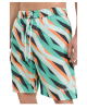 Bikkembergs Abstract Print Swim Shorts Mint/Orange