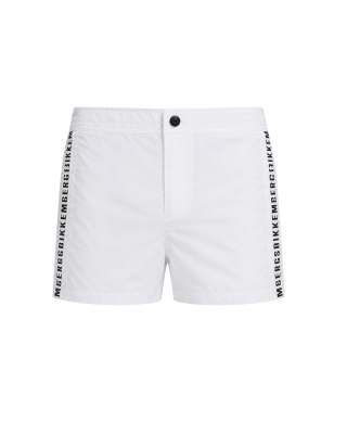 Bikkembergs White Logo Tape Swim Shorts
