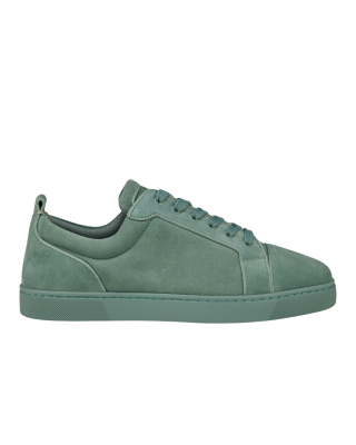 Christian Louboutin Louis Junior Manuka – low-top din veau velours verde Manuka