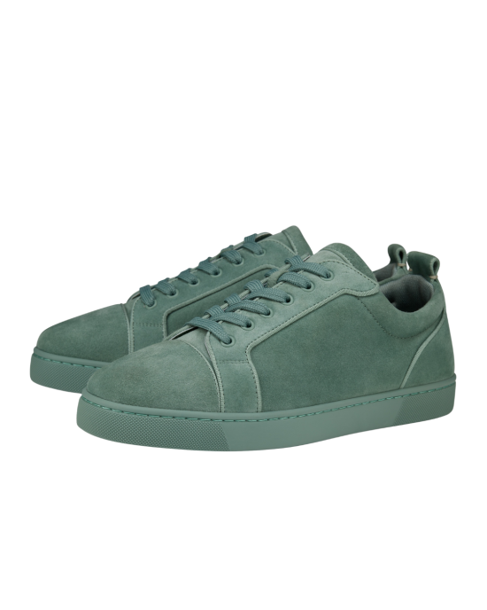 Christian Louboutin Louis Junior Manuka – low-top din veau velours verde Manuka