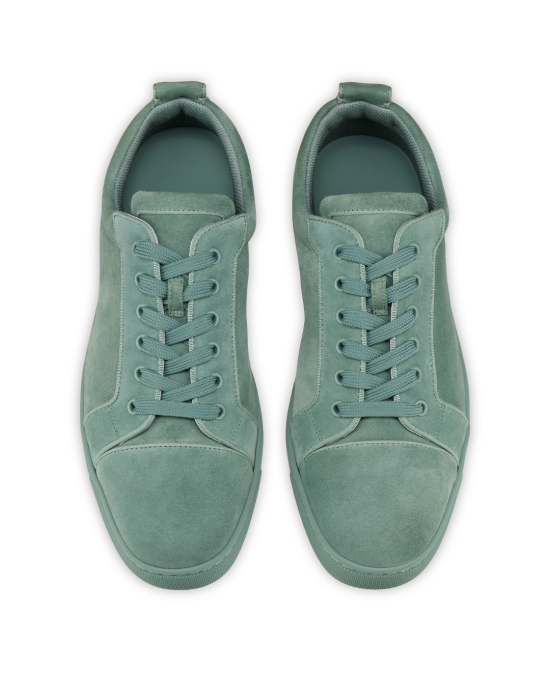 Christian Louboutin Louis Junior Manuka – low-top din veau velours verde Manuka