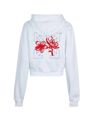 Off-White Hanorac cu glugă Arrow Flower Graphic