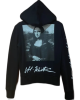 Off-White Hanorac cu glugă și imprimeu artistic Mona Lisa