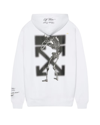 Off-White Hanorac cu glugă și imprimeu Skeleton Arrow pe spate