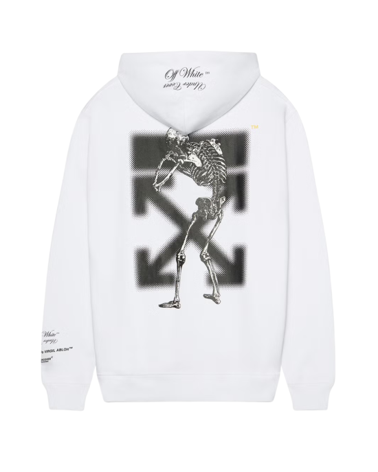 Off-White Hanorac cu glugă și imprimeu Skeleton Arrow pe spate