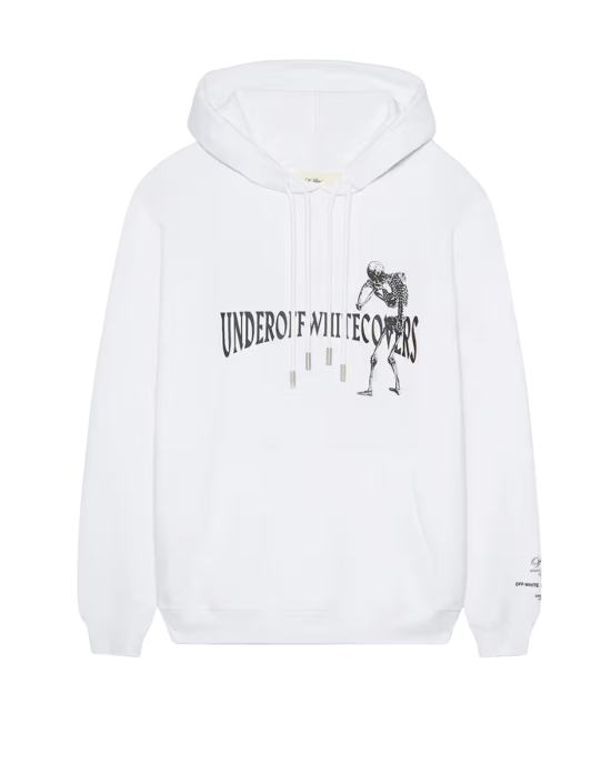 Off-White Hanorac cu glugă și imprimeu Skeleton Arrow pe spate