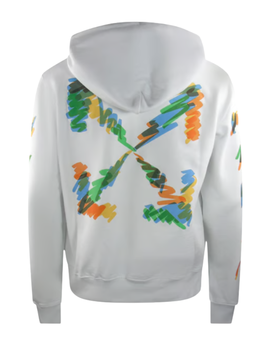 Off-White Hanorac cu glugă și logo Arrow multicolor stil grafic 