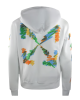 Off-White Hanorac cu glugă și logo Arrow multicolor stil grafic 