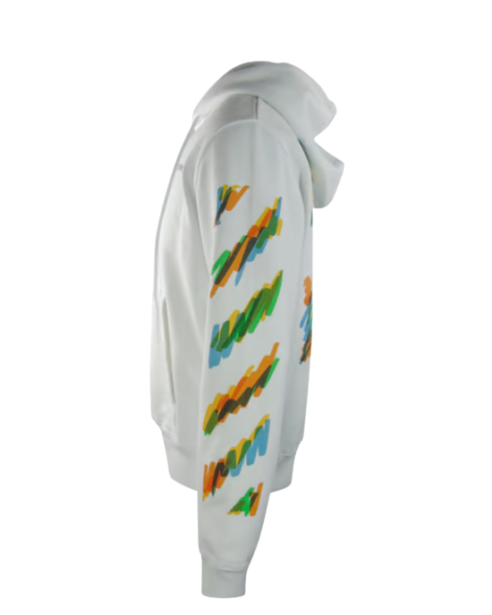 Off-White Hanorac cu glugă și logo Arrow multicolor stil grafic 