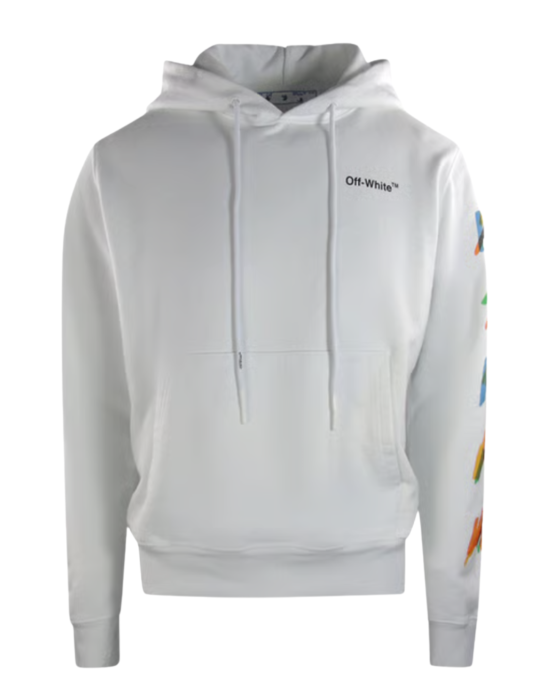 Off-White Hanorac cu glugă și logo Arrow multicolor stil grafic 