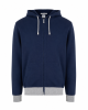 Eleventy Navy Zip-Up Hoodie