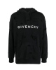Hanorac Givenchy, Archetype Logo, Distressed Effect, Black