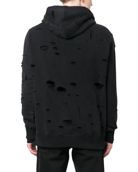 Hanorac Givenchy, Archetype Logo, Distressed Effect, Black