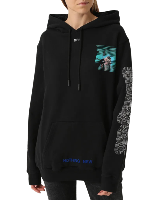 Off-White Hanorac cu glugă Woman Nothing New