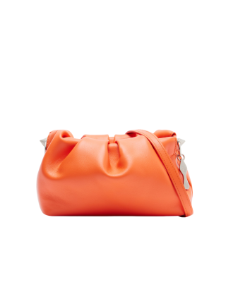 Christian Louboutin Eva Mini Crossbody Bag din piele portocalie